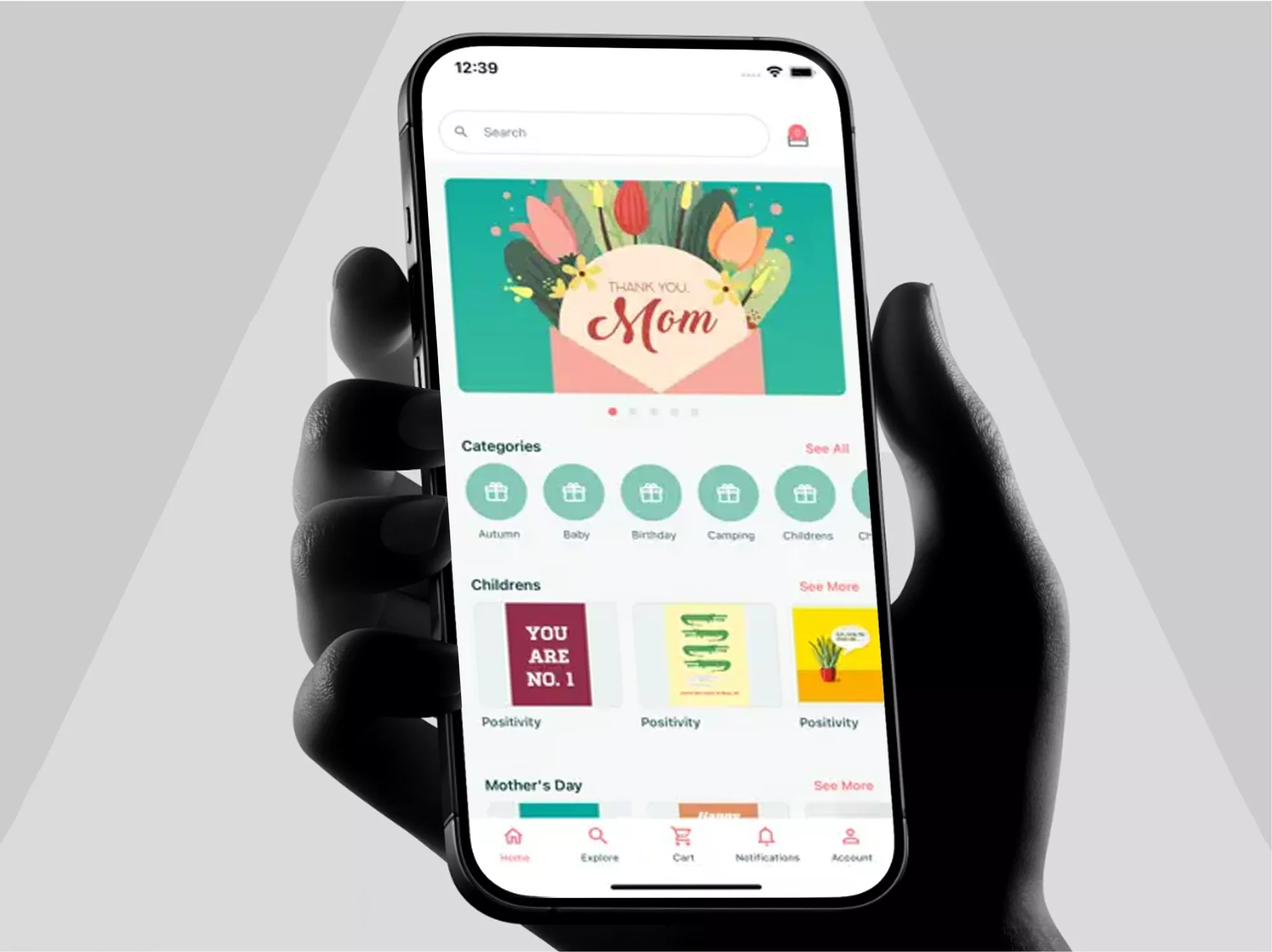 CardCraft greeting card sending mobile app