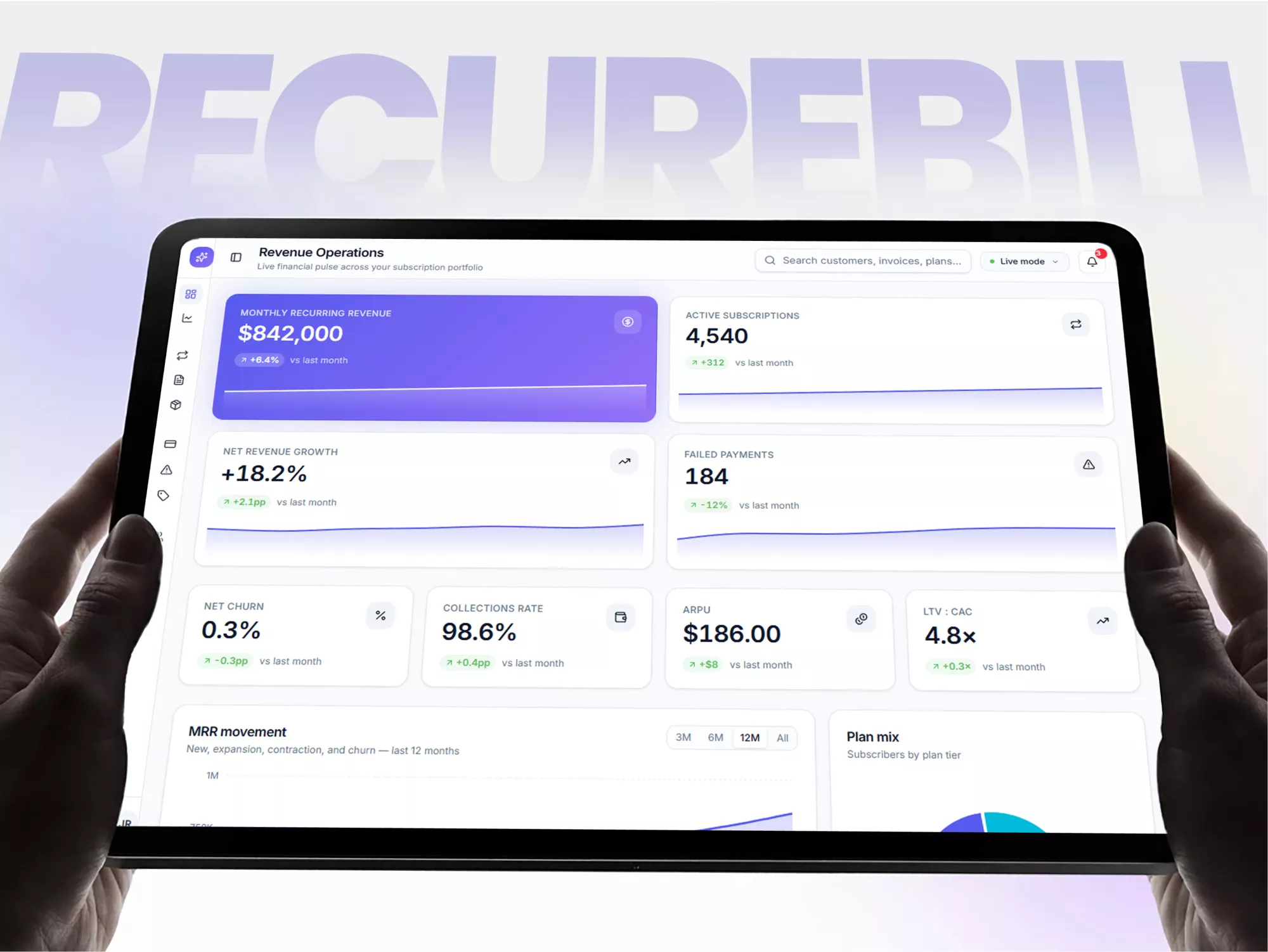 RecureBill subscription and recurring billing platform