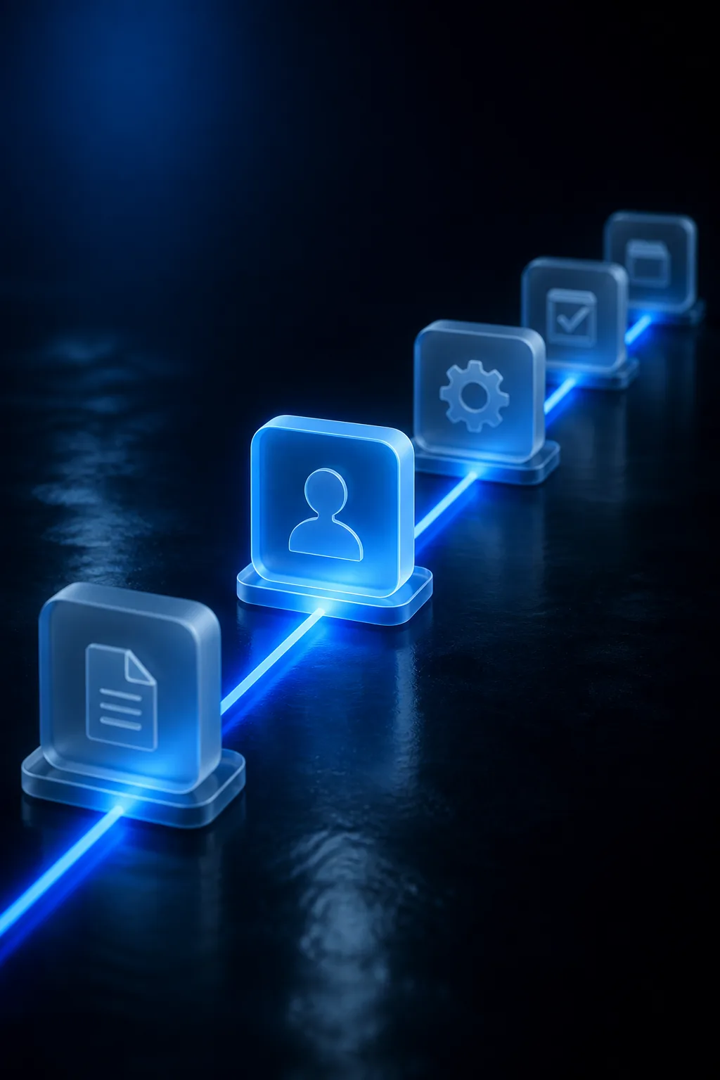 A business workflow moving with a person still able to step in